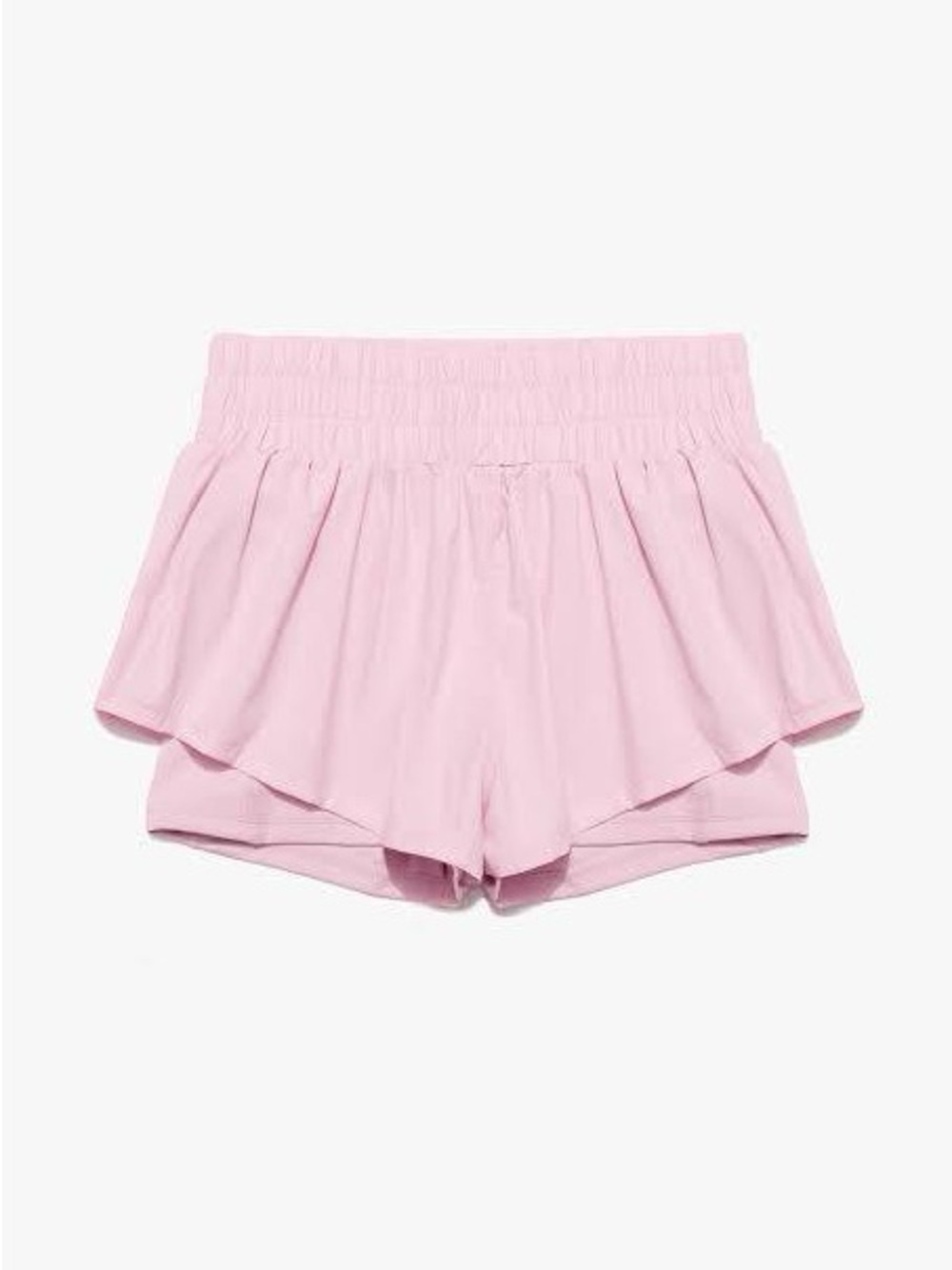 Blogilates Women's Ruffle Woven Mid-Rise Shorts 3" Pink XL